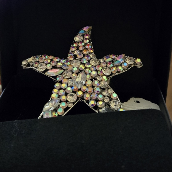 Colorful Starfish Rhinestone Brooch - Picture 2 of 2